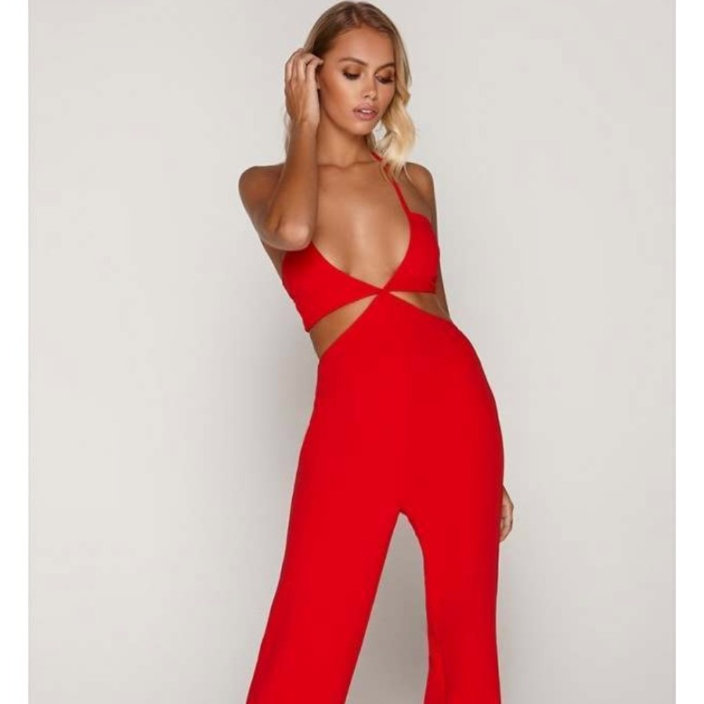 Red Tammy Hembrow x In the Style jumpsuit